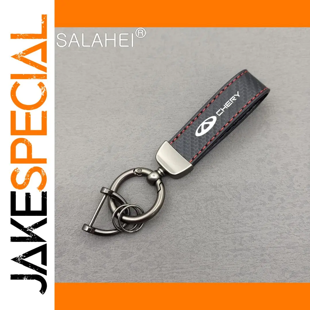 Black Suede Car Keychain for Chery and BMW 1 Black Suede Car Keychain for Chery and BMW