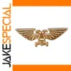 Stylish Golden Eagle Brooch with Detailed Design