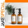 Elegant Amber Glass Soap Dispenser Set for Home