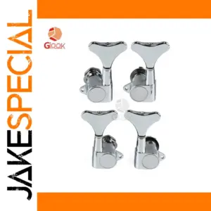 Electric Bass Tuning Knob Set with Fish Tail Handles