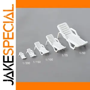 Miniature White Leisure Chairs Set for Model Scenes