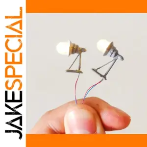 HO Scale Miniature Wall Lamps with Warm White Glow