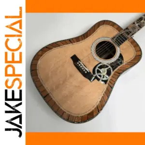 Elegant All-Solid Wooden Acoustic Guitar
