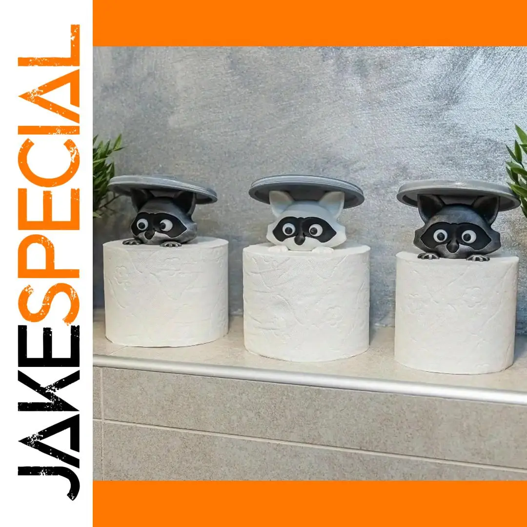 Raccoon Bathroom Toilet Paper Holder 1 Raccoon Bathroom Toilet Paper Holder