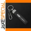 Leather Car Logo Keychain with Zinc Alloy Ring