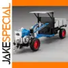 Blue 1:32 Scale Tractor Model with Lights