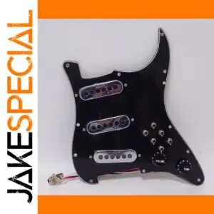Black Strat-Style Pickguard with Single-Coil Pickups