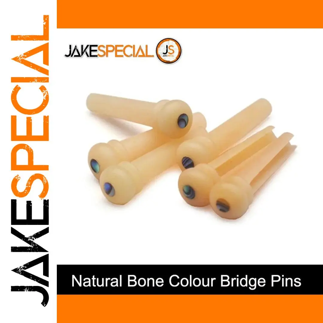 Natural Bone Guitar Bridge Pins Set for Acoustic 1 Natural Bone Guitar Bridge Pins Set for Acoustic