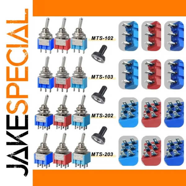 Set of 10 MTS Mini Toggle Switches for Reliable Control | JakeSpecial