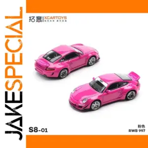 Vibrant Pink Porsche 911 Diecast Model 1:64
