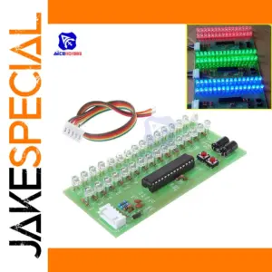 Vibrant 16-LED Dual-Channel Audio Level Meter