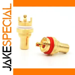 Gold-Plated RCA Female Socket Connectors Set