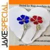 Floral Enamel Brooch for Unisex Style