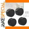 Black Zinc Alloy Mirror Holders Set for 3-5mm Glass