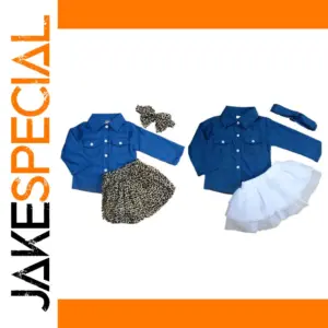 Kids' 3-Piece Denim & Leopard Outfit Set