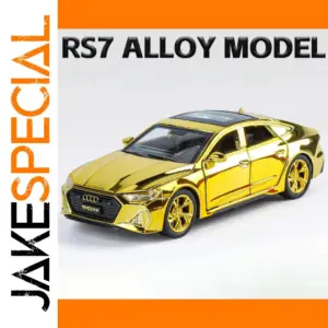 Gold Audi RS7 1:32 Diecast Model with Lights