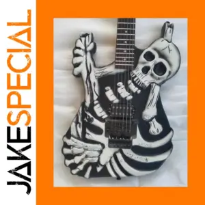 Left-Handed Gothic Skull Guitar