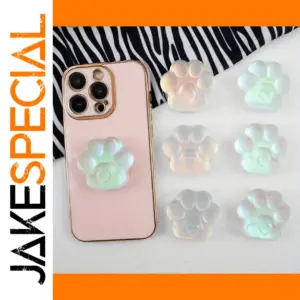 Cute Paw and Heart Foldable Phone Stand with Ring