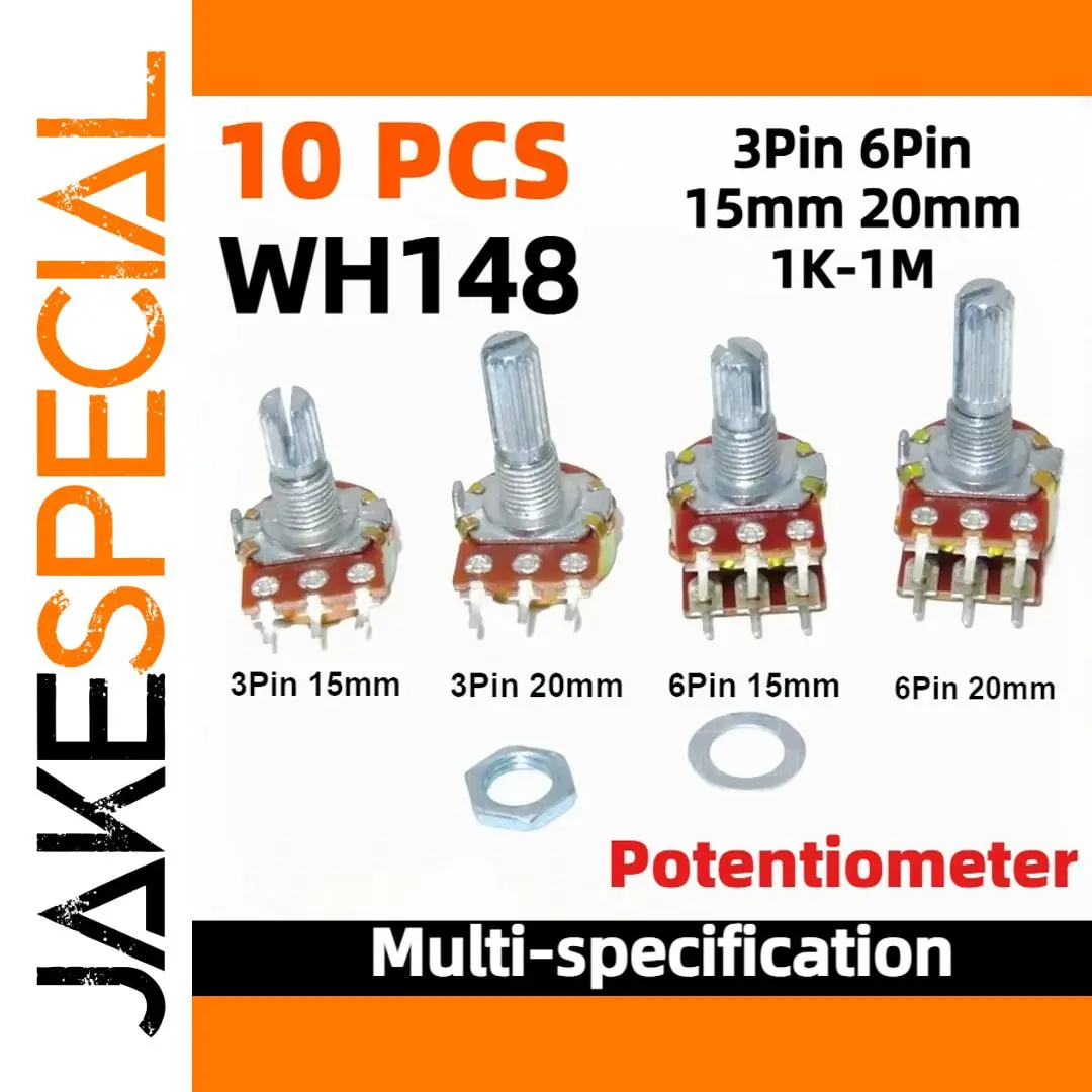 10-Piece Potentiometer Set for Electronics 1 10-Piece Potentiometer Set for Electronics