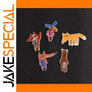 Cartoon Animal Iron-On Patches Set of Five