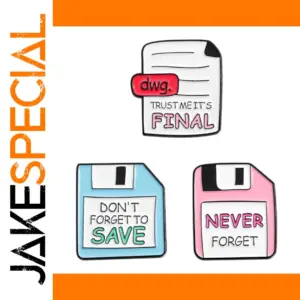 Retro Tech Style Brooch Set of 3