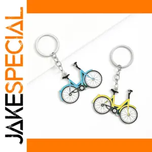 Sporty Bicycle Keychain in Zinc Alloy