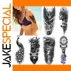 Realistic Black and Grey Temporary Tattoo Set