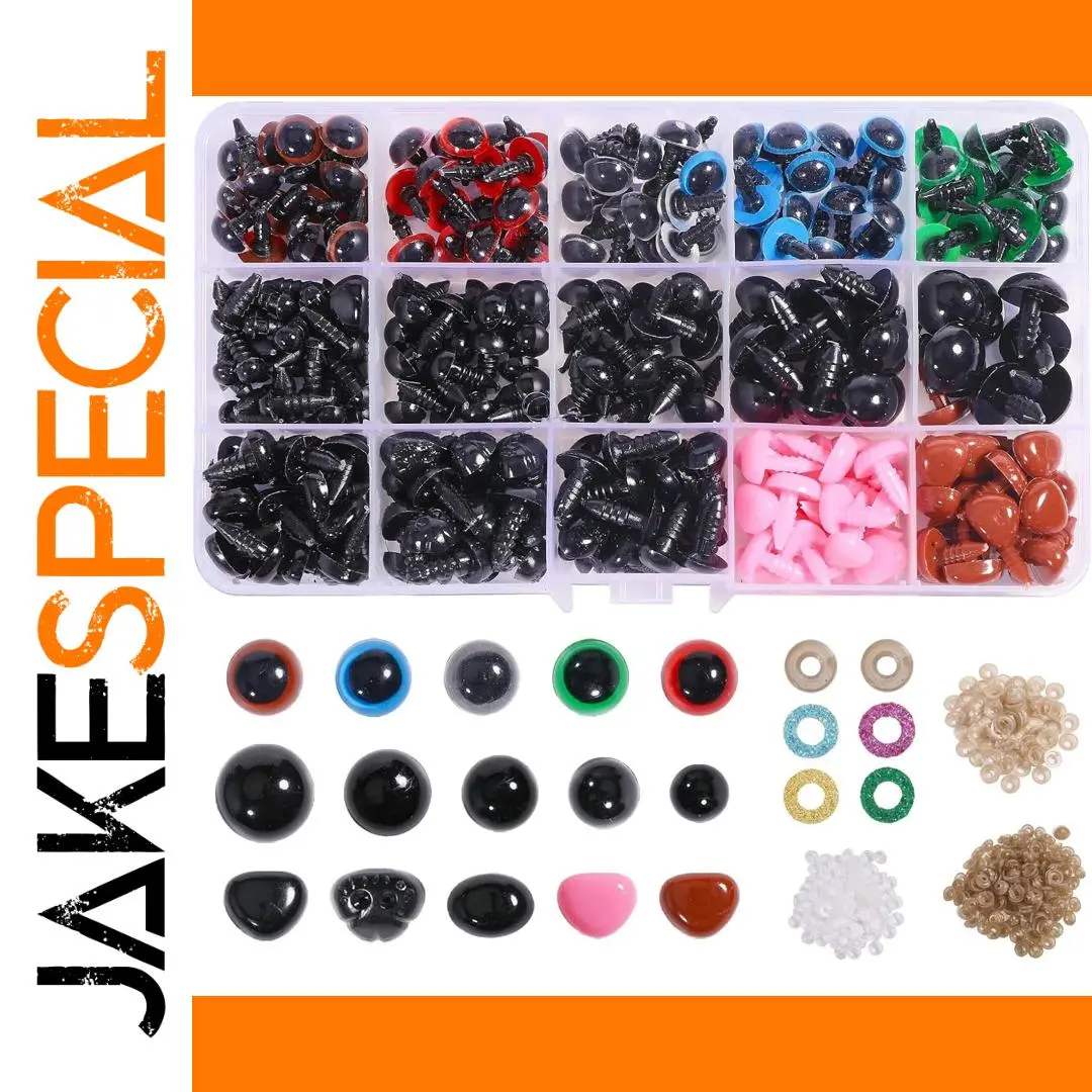 600 Black Plastic Safety Eyes for Crafts 1 600 Black Plastic Safety Eyes for Crafts