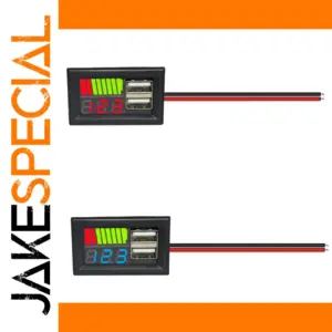 DC 12V-24V Battery Capacity Monitor with USB Ports
