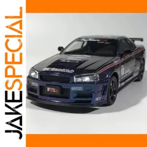 Black Nissan GTR R34 Skyline Diecast Model 1:24 Scale