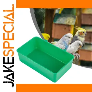 Vibrant Green Bird Water Bath and Food Bowl