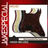 Red Tortoise Guitar Pickguard Set for Fender Strat
