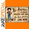 Vintage Chicken Lady Metal Sign 20x14/20x30/30x40cm
