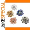 Multi-Colored Crystal Flower Button Covers