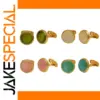 Elegant Light-Gemstone Cufflinks Set