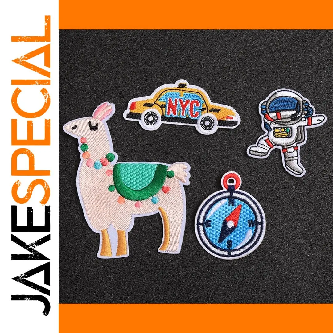 Taxi Compass Astronaut Embroidered Patch Set 1 Taxi Compass Astronaut Embroidered Patch Set