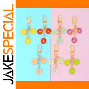 Colorful Daisy Metal Keychain Model B26-SP028