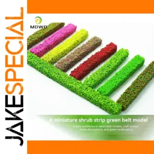 Miniature Green Shrub Foliage Set for Dioramas