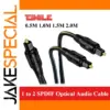 SPDIF Fiber Optic Digital Audio Splitter Cable 1x2 0.5-2m