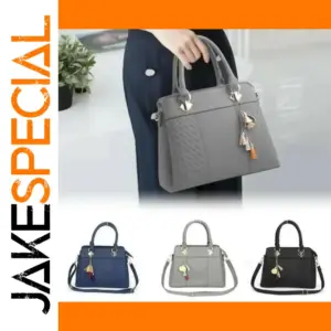 Elegant Ladies Tote Bag with Tassel Charm