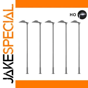 HO Scale Metal Street Lamps Set with LED Lighting