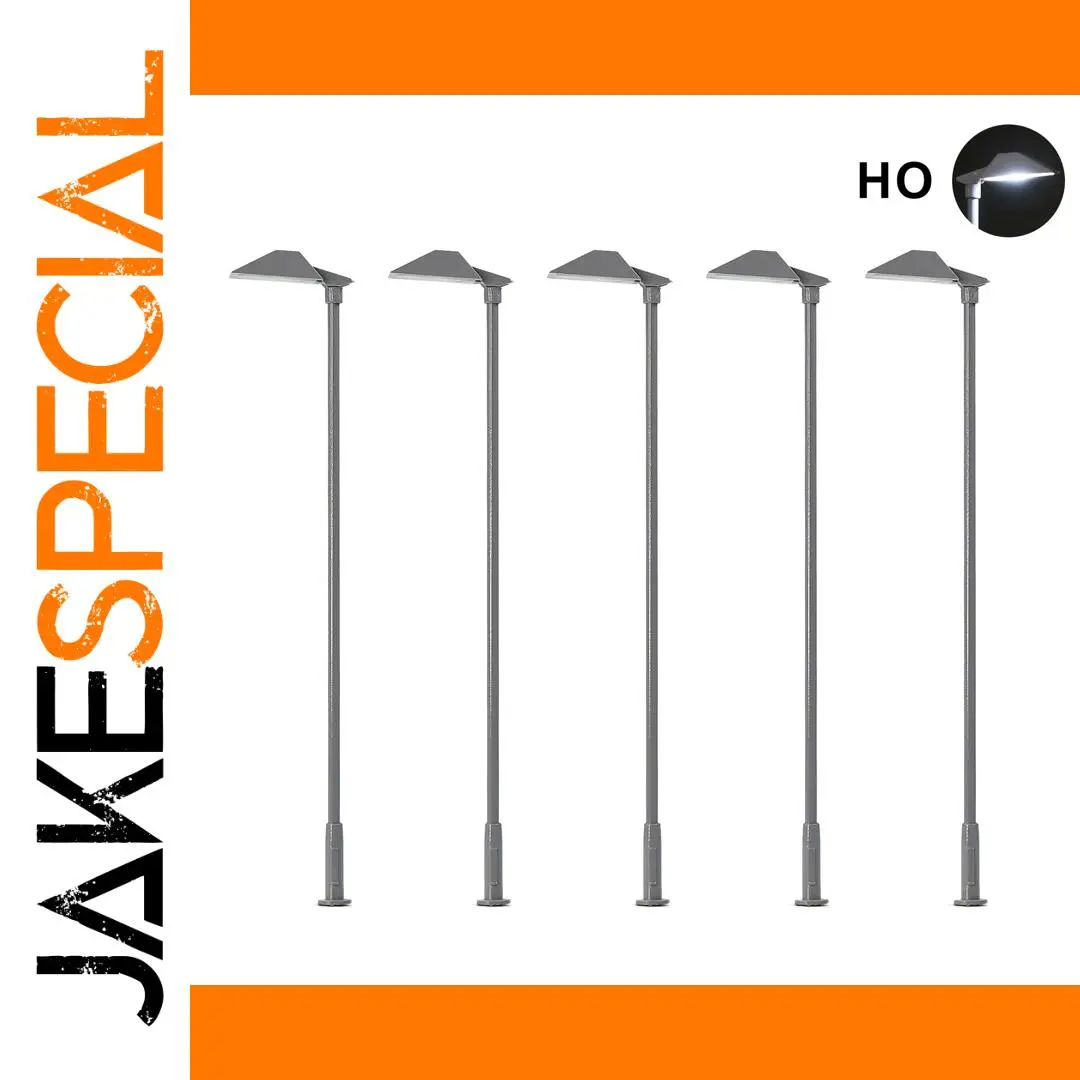 HO Scale Metal Street Lamps Set with LED Lighting 1 HO Scale Metal Street Lamps Set with LED Lighting