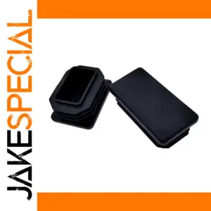 Black Rectangular Pipe Plug for Furniture