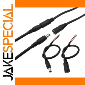 30cm DC Power Cable with 5.5x2.1mm Connectors