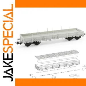 HO Scale 40-foot Flat Car Model Kit