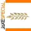 Elegant Metal Leaf Lapel Pins Set