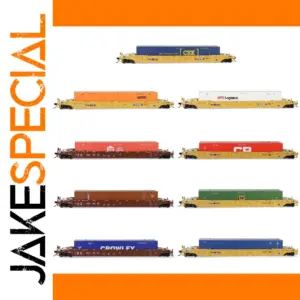 HO Scale Well Car Set with 53-Foot Containers
