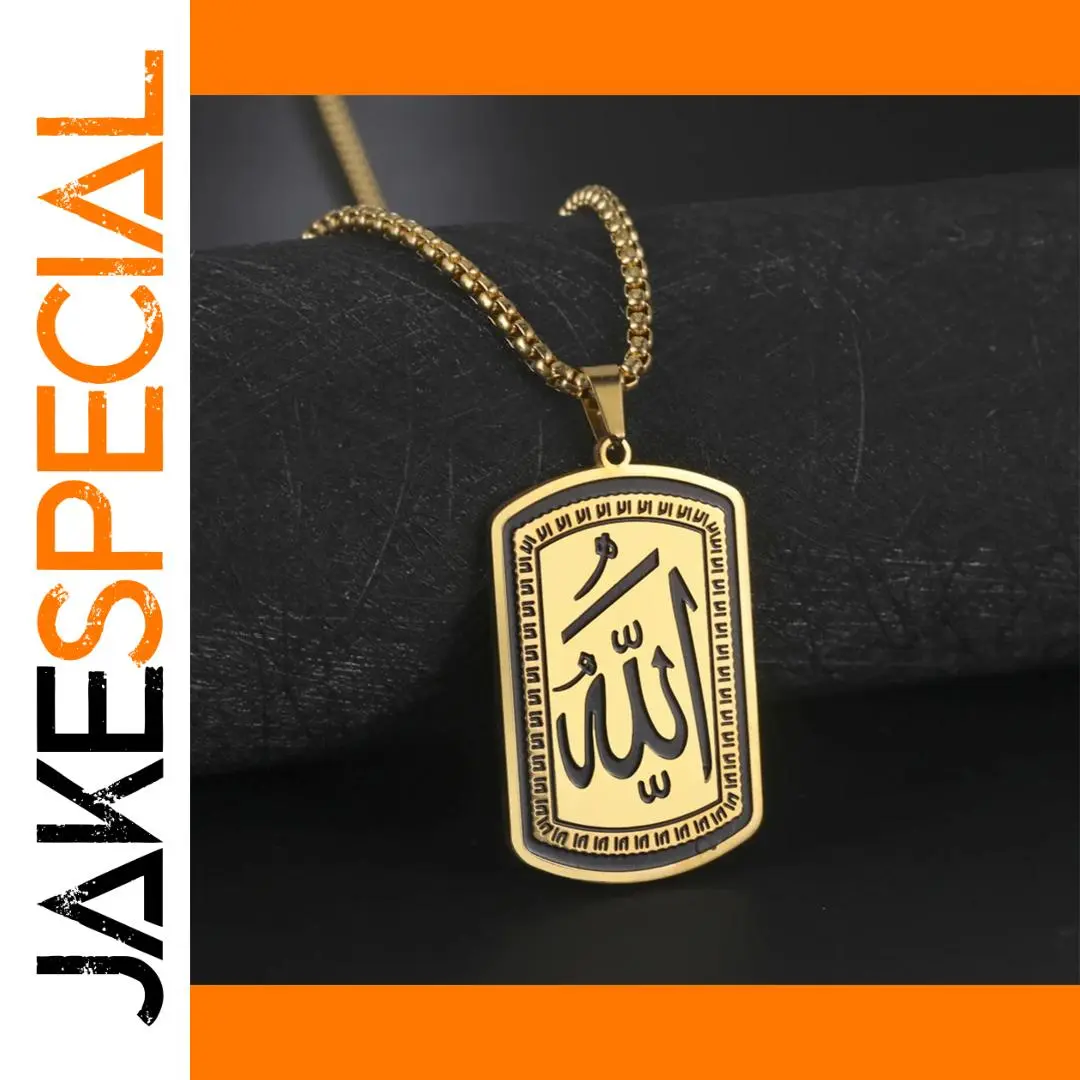 Stainless Steel Islamic Pendant Necklace 1 Stainless Steel Islamic Pendant Necklace