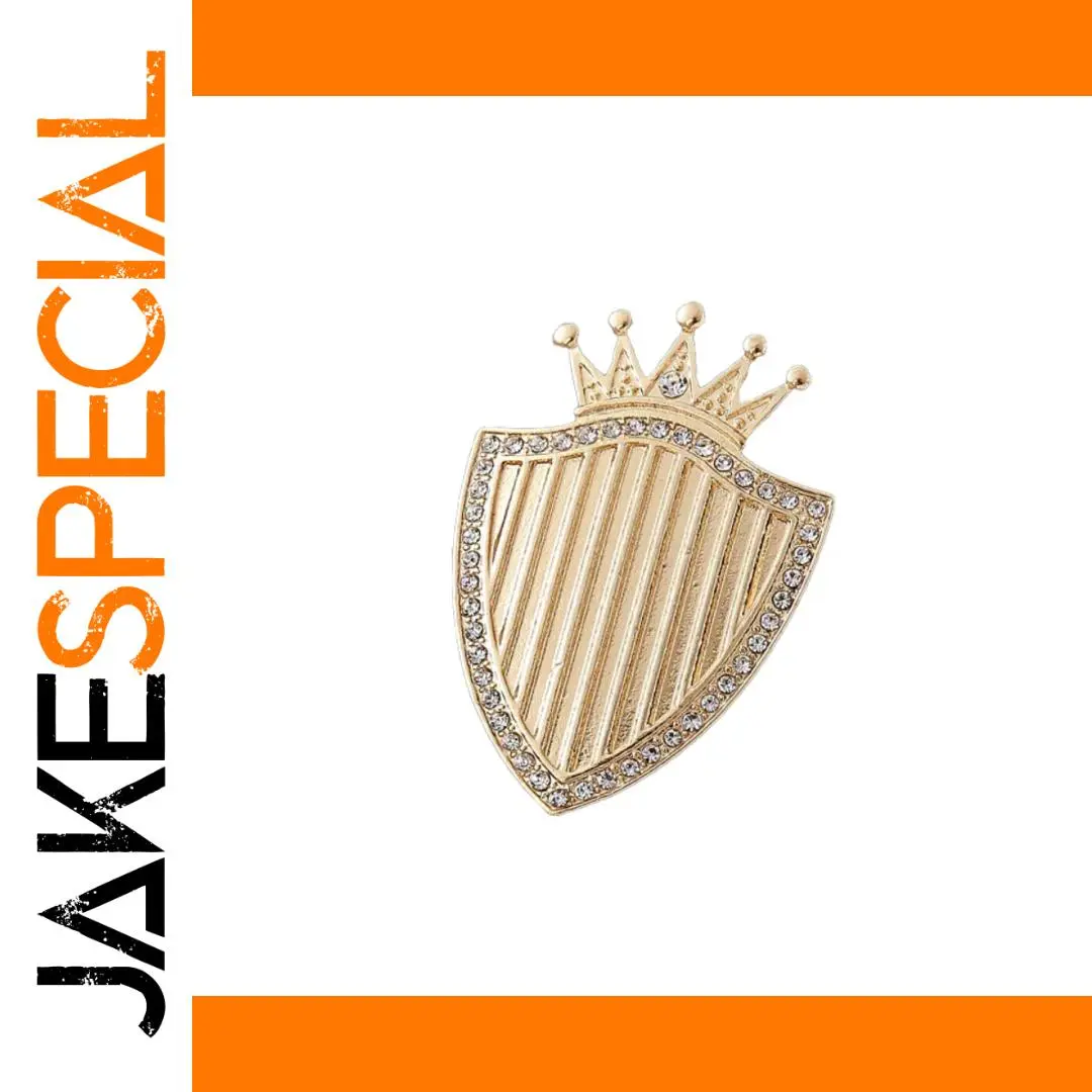 Gentleman Crown Shield Chain Brooch 1 Gentleman Crown Shield Chain Brooch