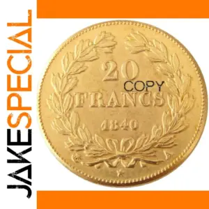 Vintage French 20 Francs Decorative Coin